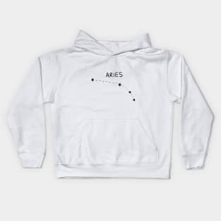 Zodiac Sign - Aries Black Kids Hoodie